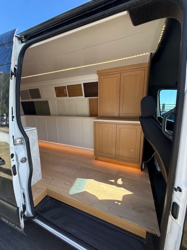 Door profiles displayed in the Magnolia mobile showroom